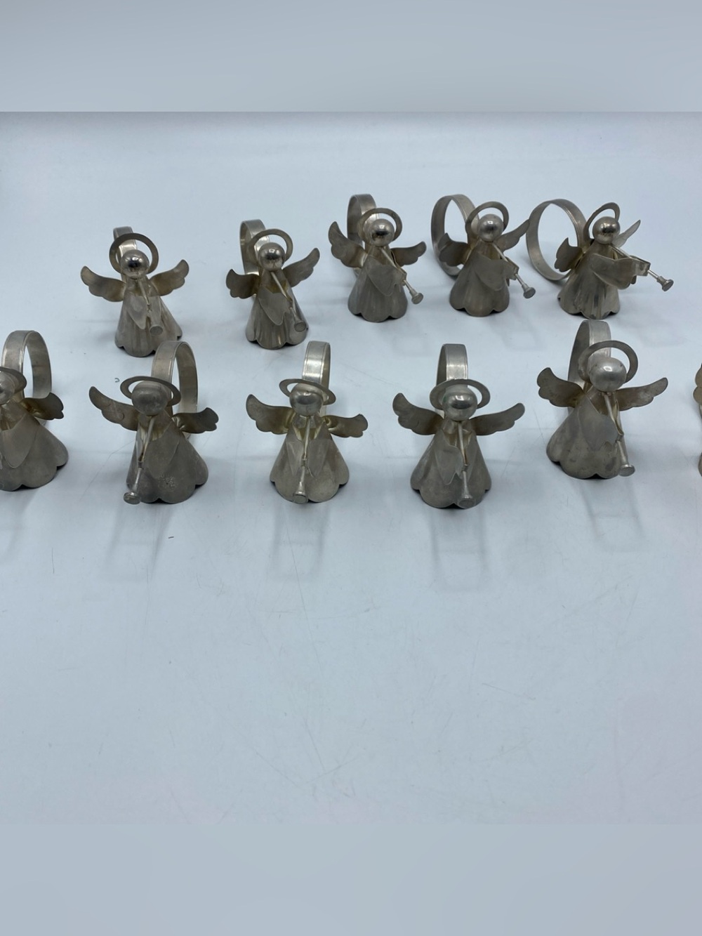 Vintage 80s Angel napkin holders set of 11 musical instruments Angel Choir Holid